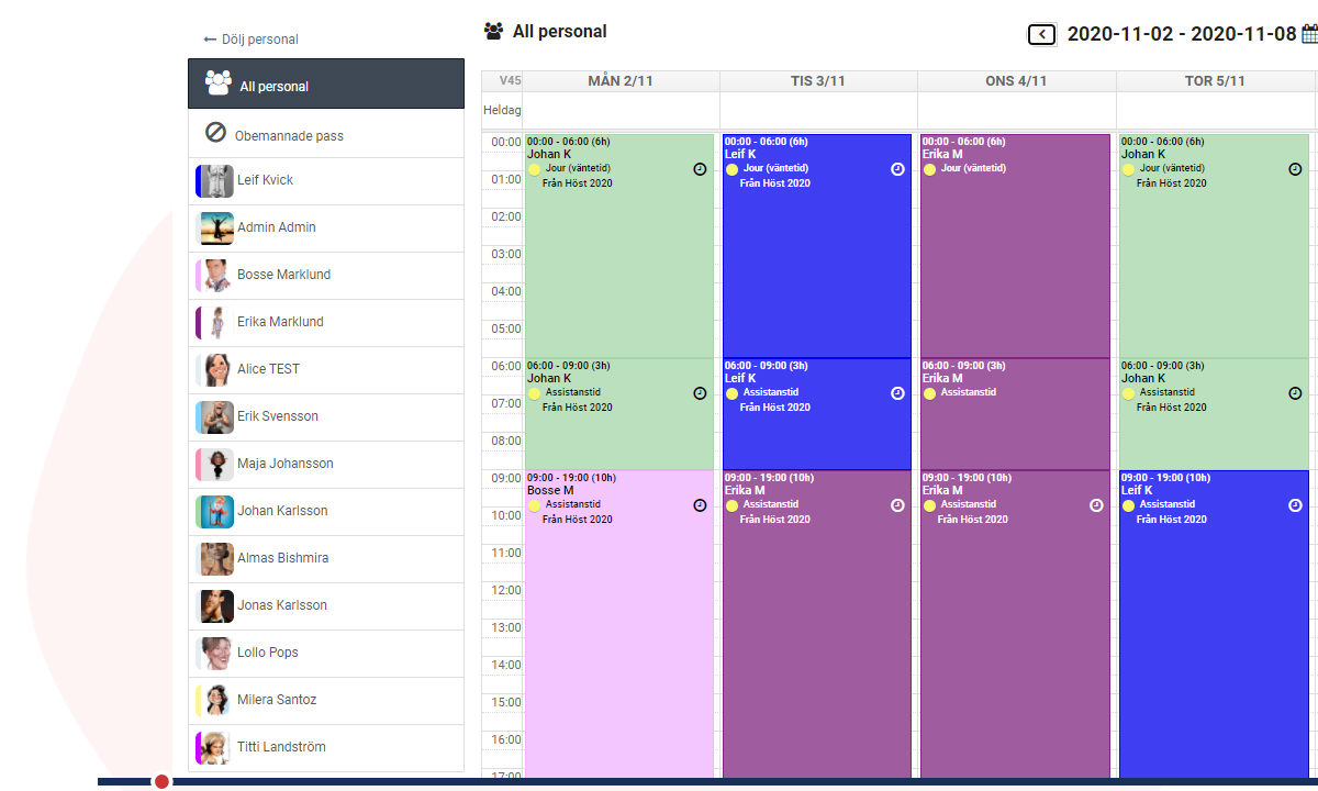 Primass Assistenter Schema